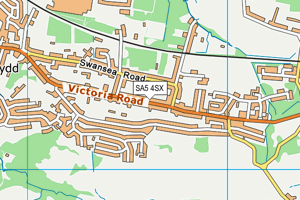 SA5 4SX map - OS VectorMap District (Ordnance Survey)