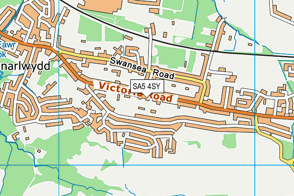 SA5 4SY map - OS VectorMap District (Ordnance Survey)