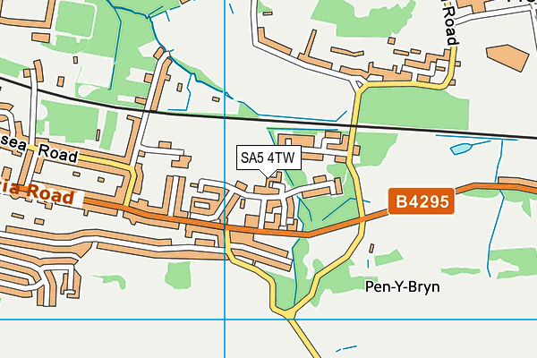 SA5 4TW map - OS VectorMap District (Ordnance Survey)