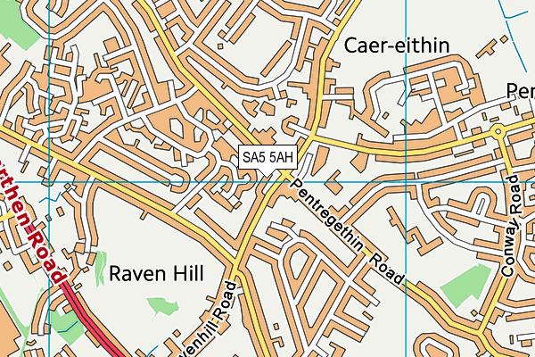 SA5 5AH map - OS VectorMap District (Ordnance Survey)