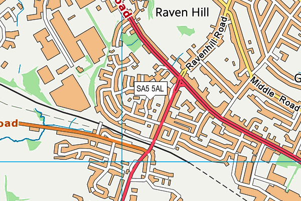 SA5 5AL map - OS VectorMap District (Ordnance Survey)