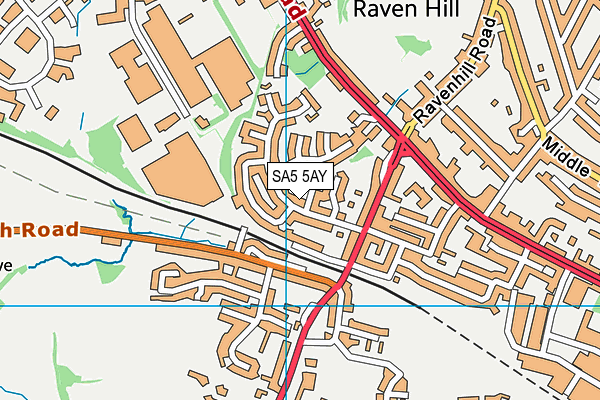 SA5 5AY map - OS VectorMap District (Ordnance Survey)