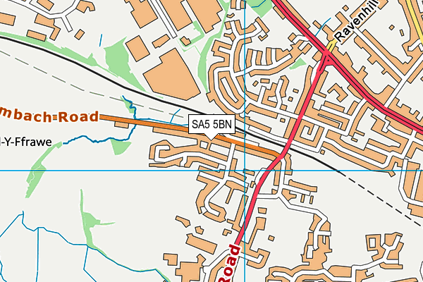 SA5 5BN map - OS VectorMap District (Ordnance Survey)