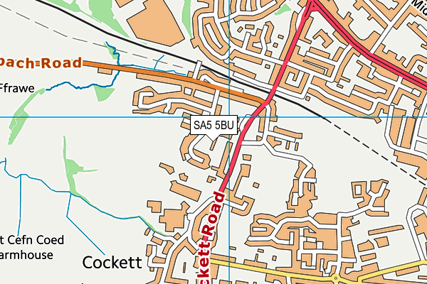 SA5 5BU map - OS VectorMap District (Ordnance Survey)