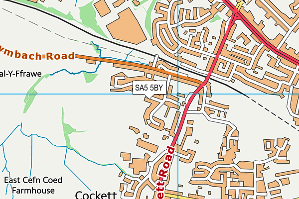 SA5 5BY map - OS VectorMap District (Ordnance Survey)