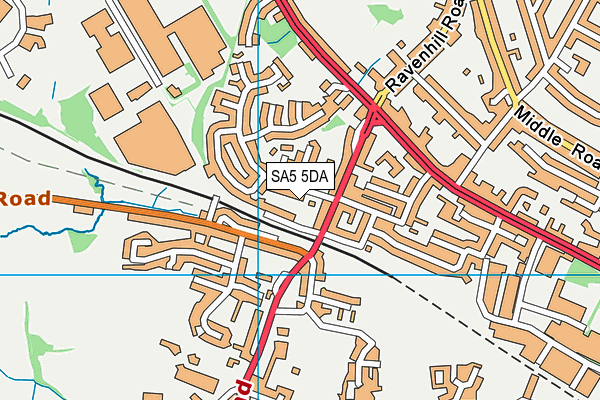 SA5 5DA map - OS VectorMap District (Ordnance Survey)