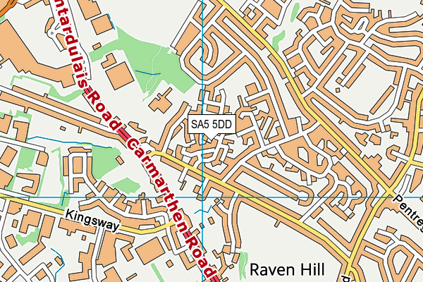 SA5 5DD map - OS VectorMap District (Ordnance Survey)
