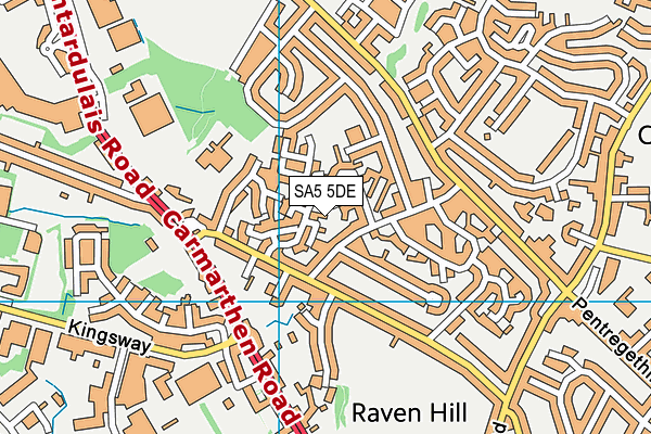 SA5 5DE map - OS VectorMap District (Ordnance Survey)