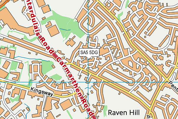 SA5 5DG map - OS VectorMap District (Ordnance Survey)