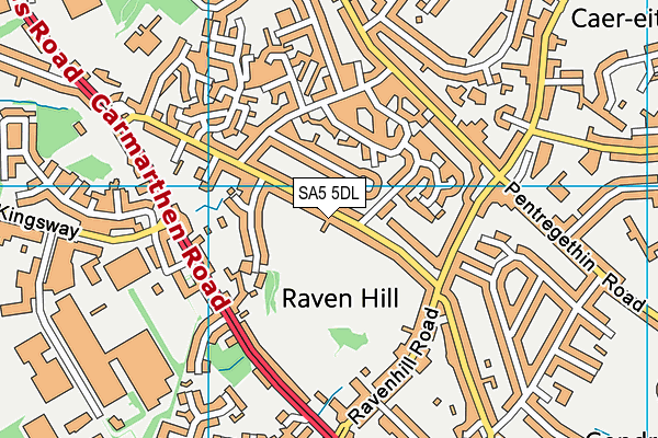 SA5 5DL map - OS VectorMap District (Ordnance Survey)