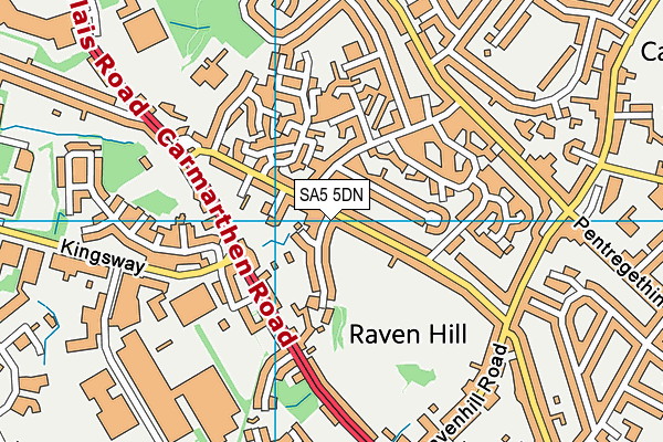 SA5 5DN map - OS VectorMap District (Ordnance Survey)