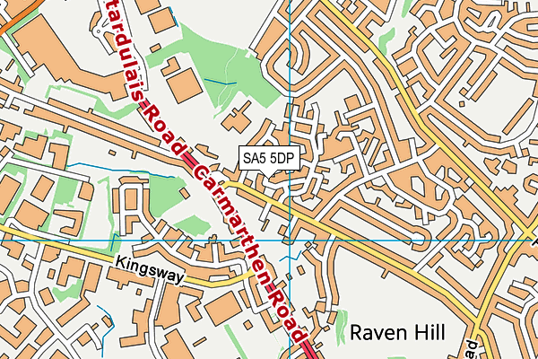 SA5 5DP map - OS VectorMap District (Ordnance Survey)