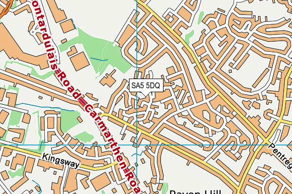 SA5 5DQ map - OS VectorMap District (Ordnance Survey)