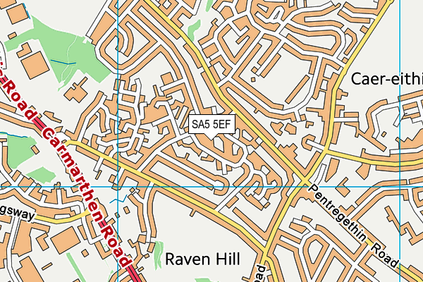 SA5 5EF map - OS VectorMap District (Ordnance Survey)