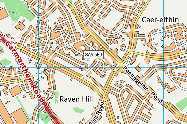 SA5 5EJ map - OS VectorMap District (Ordnance Survey)