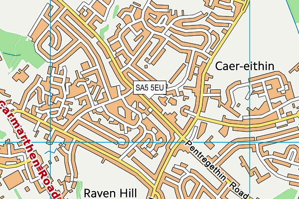 SA5 5EU map - OS VectorMap District (Ordnance Survey)