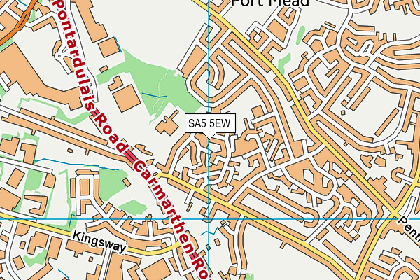 SA5 5EW map - OS VectorMap District (Ordnance Survey)