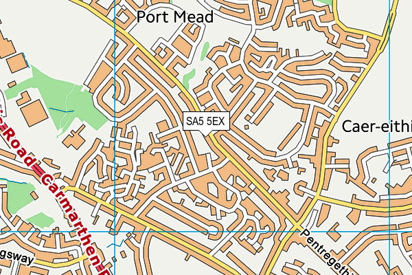 SA5 5EX map - OS VectorMap District (Ordnance Survey)