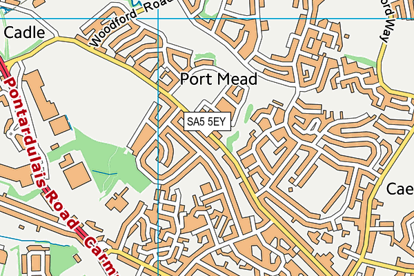 SA5 5EY map - OS VectorMap District (Ordnance Survey)