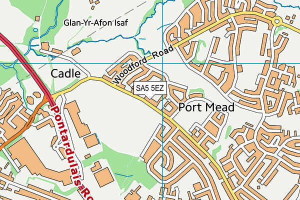 SA5 5EZ map - OS VectorMap District (Ordnance Survey)