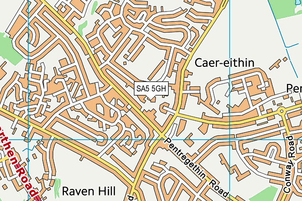 SA5 5GH map - OS VectorMap District (Ordnance Survey)