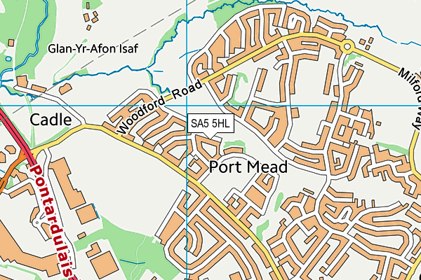 SA5 5HL map - OS VectorMap District (Ordnance Survey)