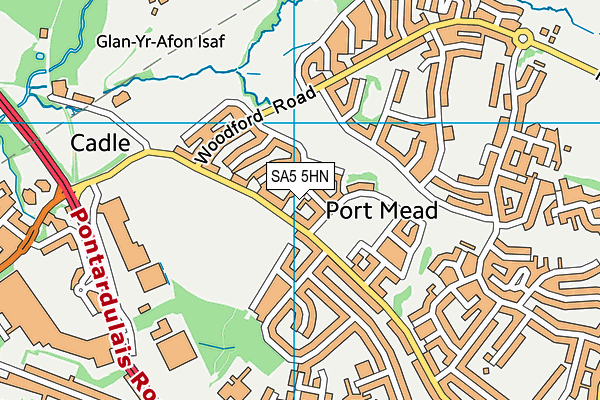 SA5 5HN map - OS VectorMap District (Ordnance Survey)