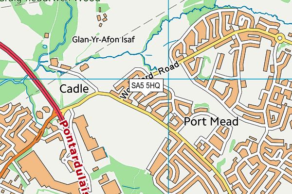 SA5 5HQ map - OS VectorMap District (Ordnance Survey)