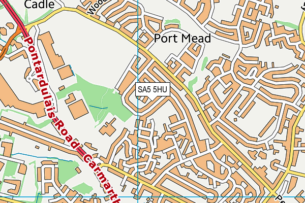 SA5 5HU map - OS VectorMap District (Ordnance Survey)