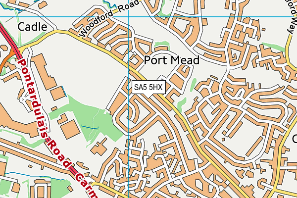 SA5 5HX map - OS VectorMap District (Ordnance Survey)