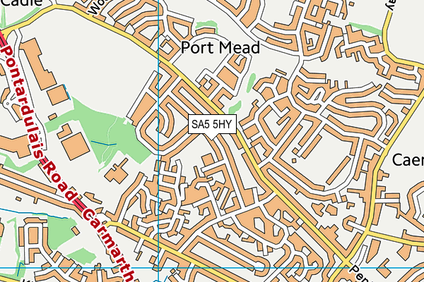 SA5 5HY map - OS VectorMap District (Ordnance Survey)
