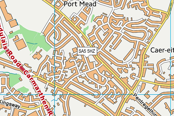 SA5 5HZ map - OS VectorMap District (Ordnance Survey)