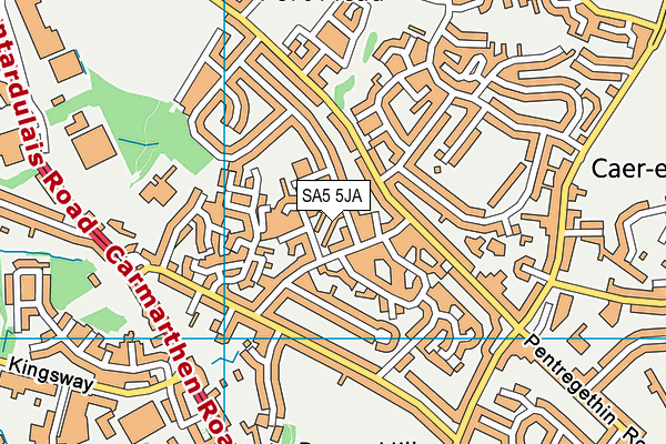 SA5 5JA map - OS VectorMap District (Ordnance Survey)
