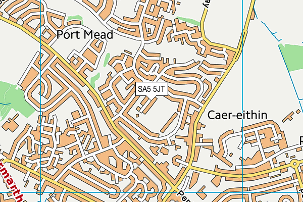 SA5 5JT map - OS VectorMap District (Ordnance Survey)