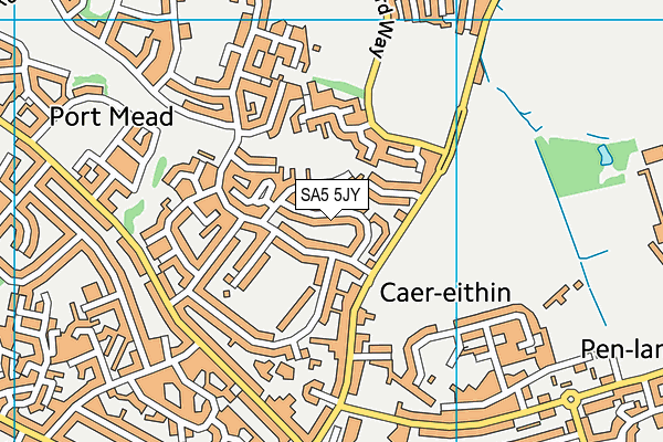 SA5 5JY map - OS VectorMap District (Ordnance Survey)