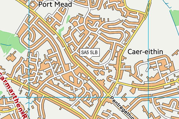 SA5 5LB map - OS VectorMap District (Ordnance Survey)