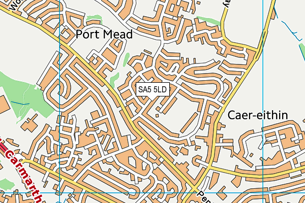 SA5 5LD map - OS VectorMap District (Ordnance Survey)