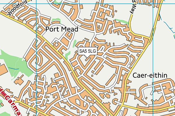 SA5 5LG map - OS VectorMap District (Ordnance Survey)