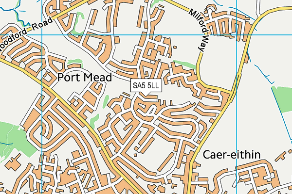 SA5 5LL map - OS VectorMap District (Ordnance Survey)