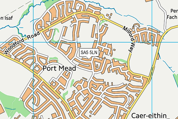 SA5 5LN map - OS VectorMap District (Ordnance Survey)