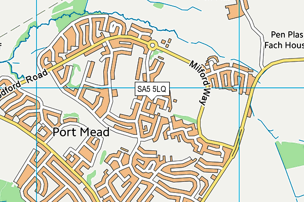 SA5 5LQ map - OS VectorMap District (Ordnance Survey)