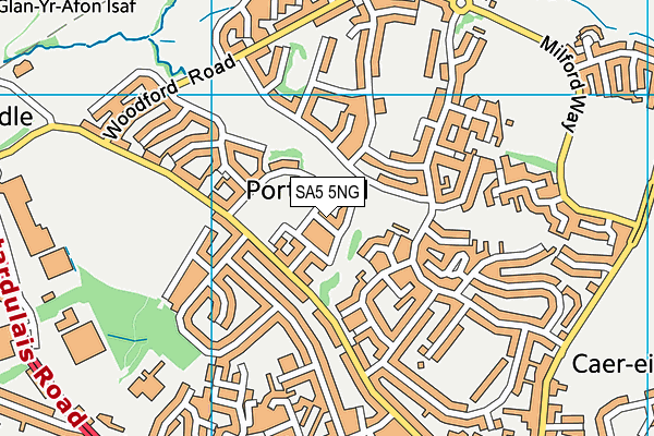 SA5 5NG map - OS VectorMap District (Ordnance Survey)