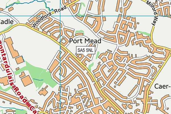 SA5 5NL map - OS VectorMap District (Ordnance Survey)