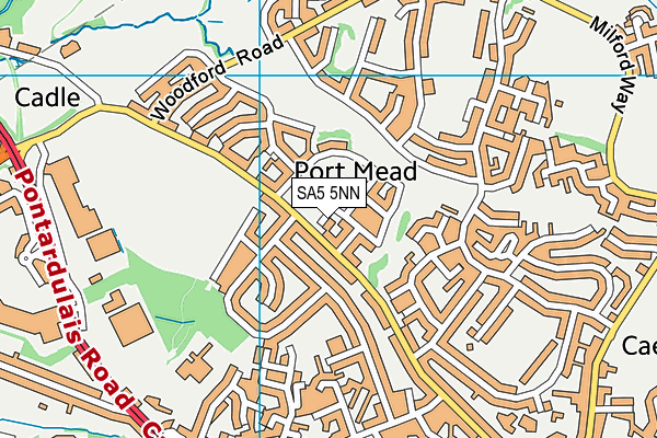 SA5 5NN map - OS VectorMap District (Ordnance Survey)