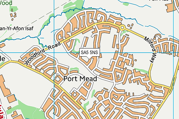 SA5 5NS map - OS VectorMap District (Ordnance Survey)