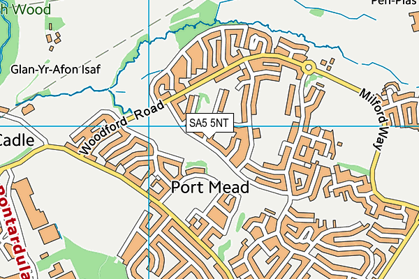 SA5 5NT map - OS VectorMap District (Ordnance Survey)