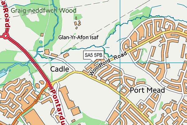 SA5 5PB map - OS VectorMap District (Ordnance Survey)