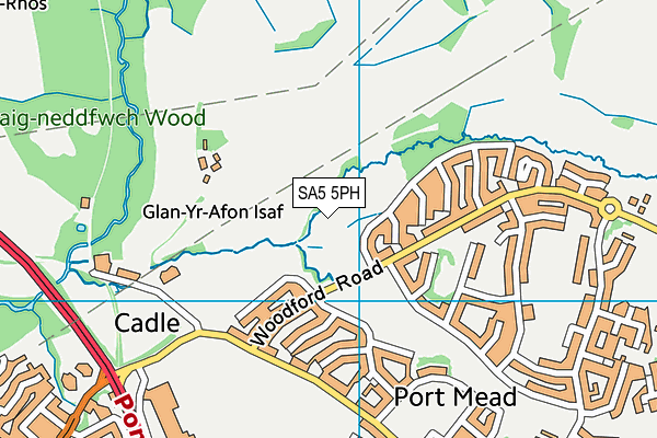 SA5 5PH map - OS VectorMap District (Ordnance Survey)