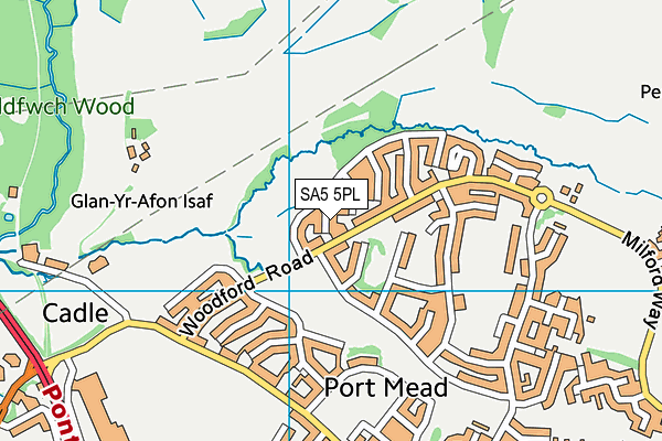 SA5 5PL map - OS VectorMap District (Ordnance Survey)
