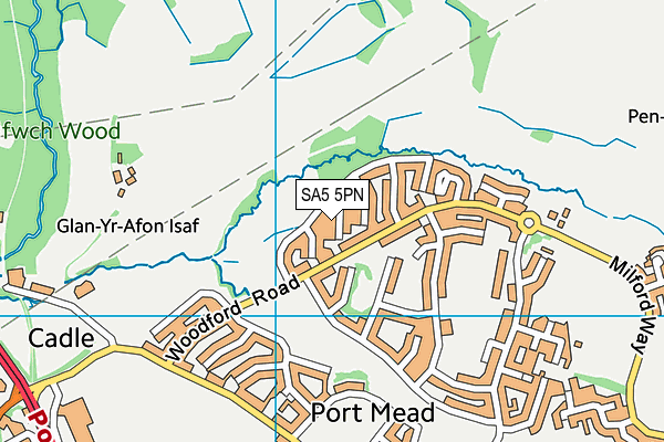 SA5 5PN map - OS VectorMap District (Ordnance Survey)